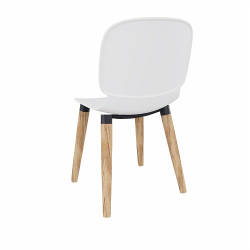 LORCA II wooden legged chair in White