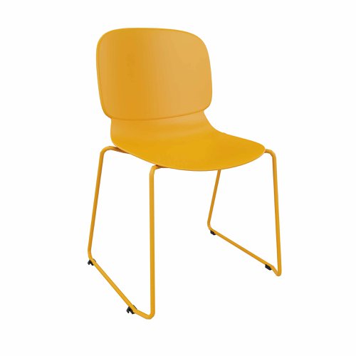 LORCA IV sledge base chair in Yellow