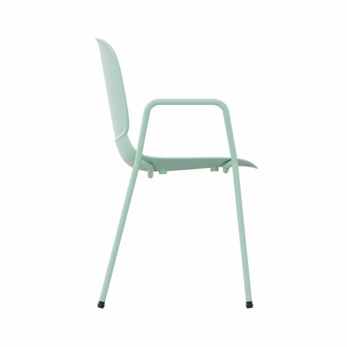 LORCA VI 4 legged chair with armrest in Green