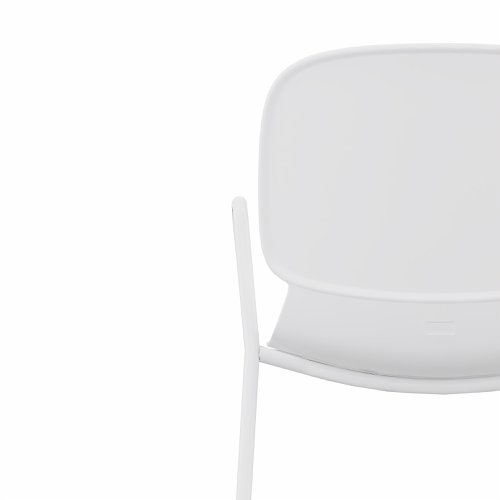LORCA VI 4 legged chair with armrest in White 