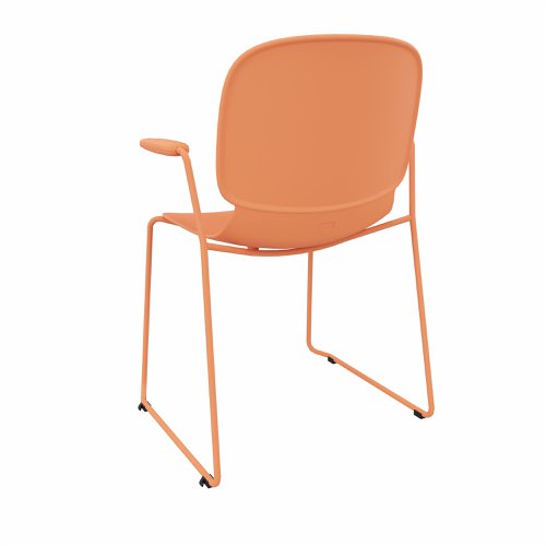 LORCA VII sledge base with armrest in Coral