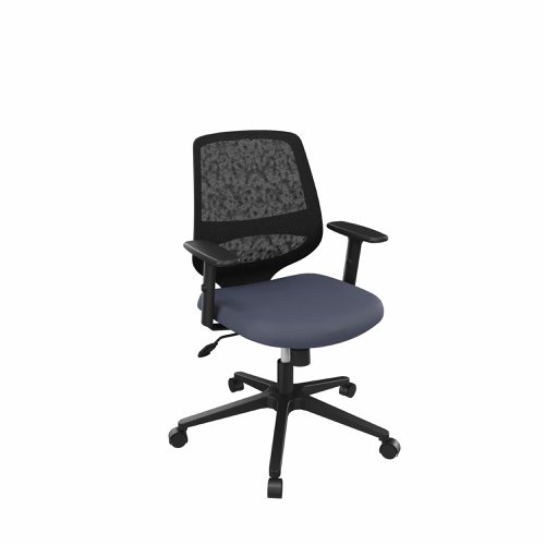 Shield Mesh Chair With H/Adjustable Arms - Made to order Vinyl