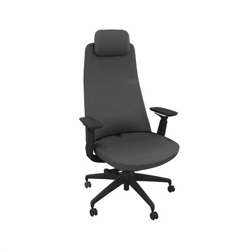 YUKON Executive Task Chair with Headrest in Charcoal