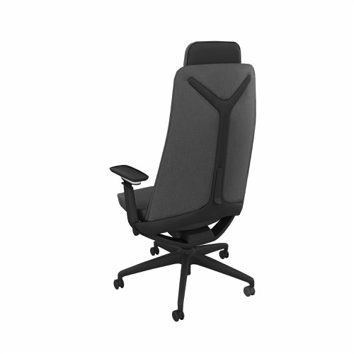 YUKON Executive Task Chair with Headrest in Charcoal