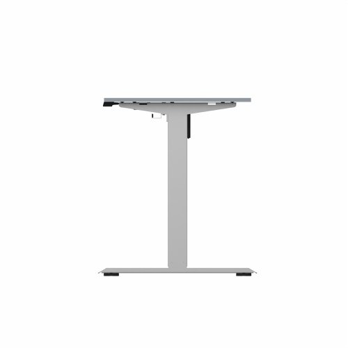 R700 Sit Stand Desk Silver Frame 1200x600mm Grey top