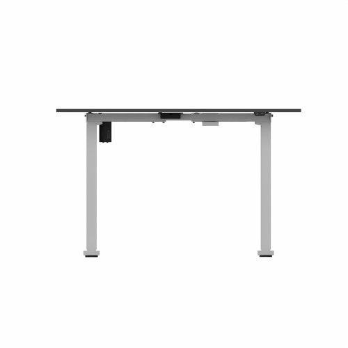 R700 Sit Stand Desk Silver Frame 1200x600mm Black top