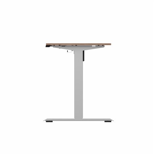R700 Sit Stand Desk Silver Frame 1200x600mm Walnut top