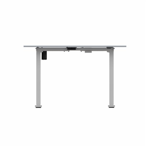 R700 Sit Stand Desk Silver Frame 1200x800mm Grey top