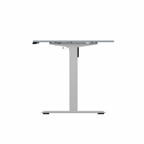 R700 Sit Stand Desk Silver Frame 1200x800mm Grey top
