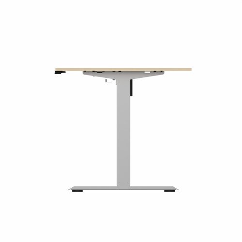 R700 Sit Stand Desk Silver Frame 1200x800mm Maple top