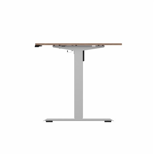 R700 Sit Stand Desk Silver Frame 1200x800mm Walnut top