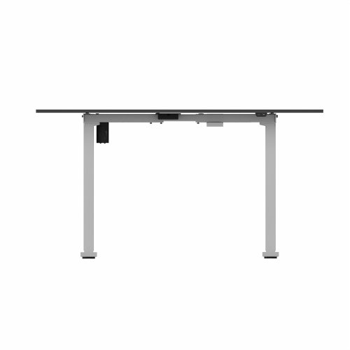 R700 Sit Stand Desk Silver Frame 1400x600mm Black top