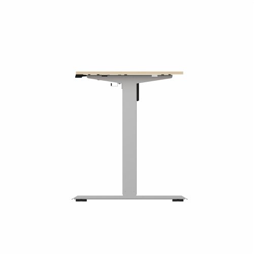 R700 Sit Stand Desk Silver Frame 1400x600mm Maple top