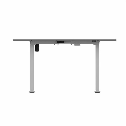 R700 Sit Stand Desk Silver Frame 1400x800mm Black top
