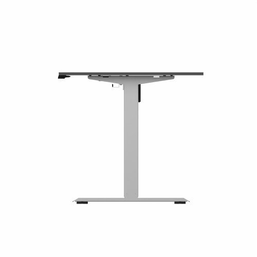 R700 Sit Stand Desk Silver Frame 1400x800mm Black top