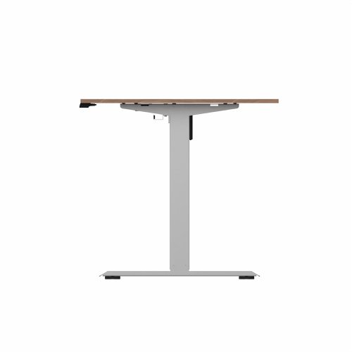 R700 Sit Stand Desk Silver Frame 1400x800mm Walnut top