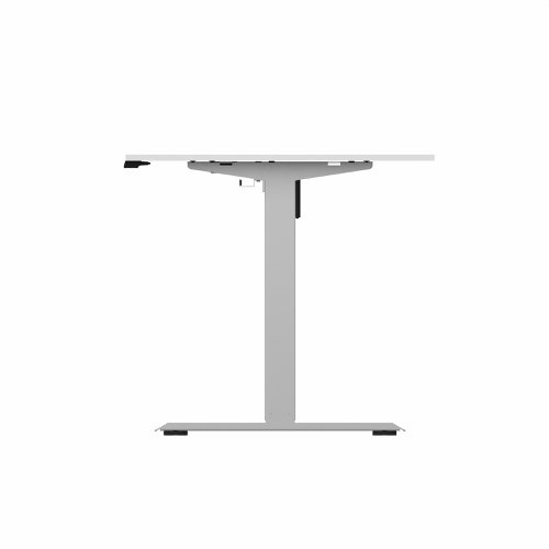 R700 Sit Stand Desk Silver Frame 1400x800mm White top