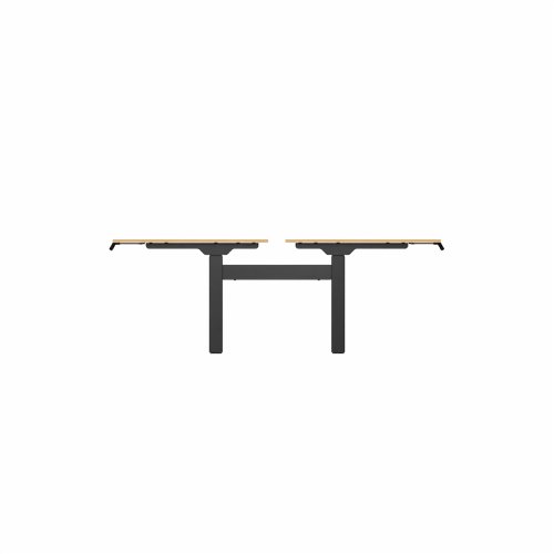 R802X Dual Sit Stand Black Frame 1200x800mm Beech top