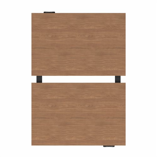 R802X Dual Sit Stand Black Frame 1200x800mm Walnut top