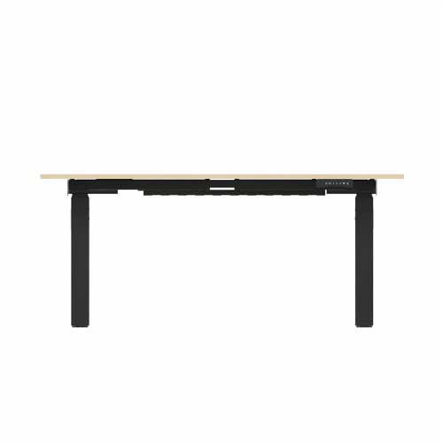 R802X Dual Sit Stand Black Frame 1400x800mm Maple top