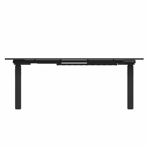 R802X Dual Sit Stand Black Frame 1600x800mm Black top