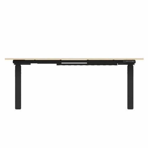 R802X Dual Sit Stand Black Frame 1600x800mm Maple top