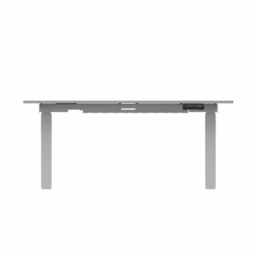 R802X Dual Sit Stand Silver Frame 1400x800mm Grey top