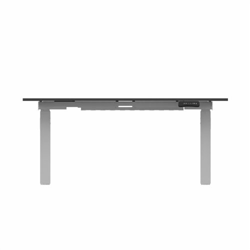 R802X Dual Sit Stand Silver Frame 1400x800mm Black top