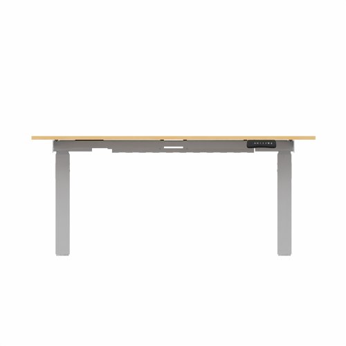 R802X Dual Sit Stand Silver Frame 1400x800mm Maple top