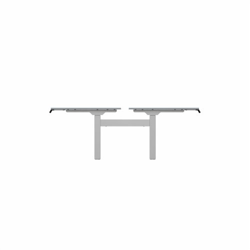 R802X Dual Sit Stand Silver Frame 1400x800mm Walnut top