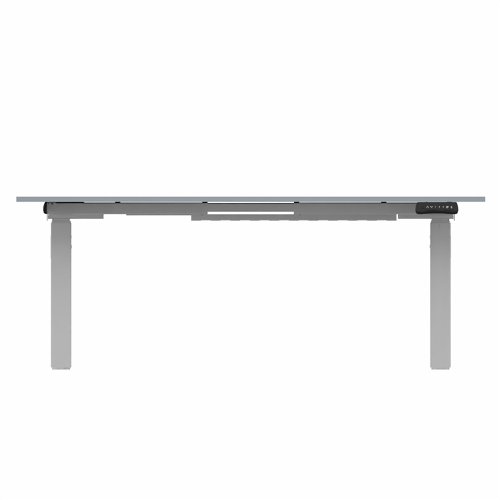 R802X Dual Sit Stand Silver Frame 1600x800mm Grey top