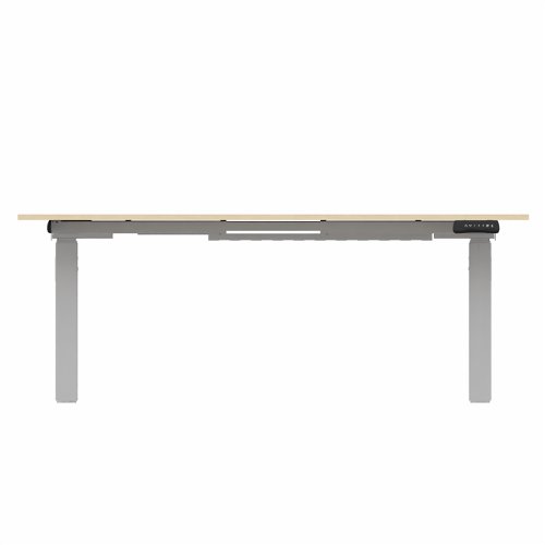 R802X Dual Sit Stand Silver Frame 1600x800mm Maple top