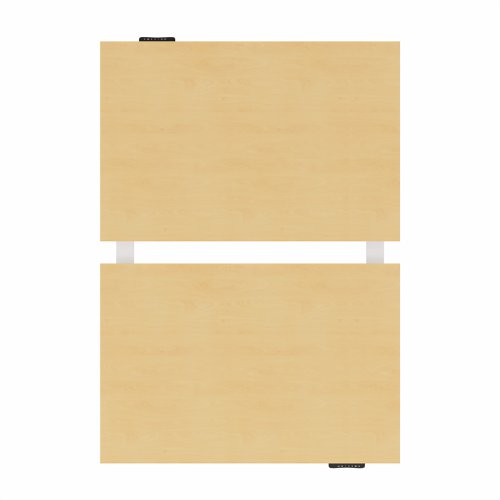 R802X Dual Sit Stand White Frame 1200x800mm Beech top