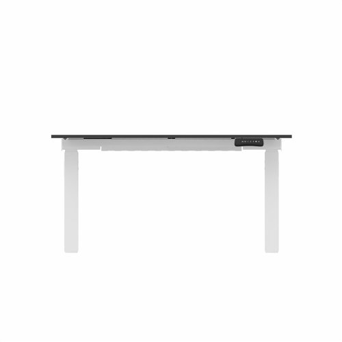 R802X Dual Sit Stand White Frame 1200x800mm Black top
