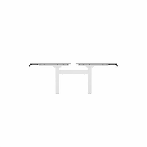 R802X Dual Sit Stand White Frame 1200x800mm Black top