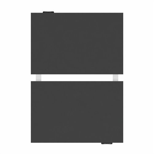 R802X Dual Sit Stand White Frame 1200x800mm Black top