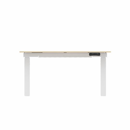R802X Dual Sit Stand White Frame 1200x800mm Maple top