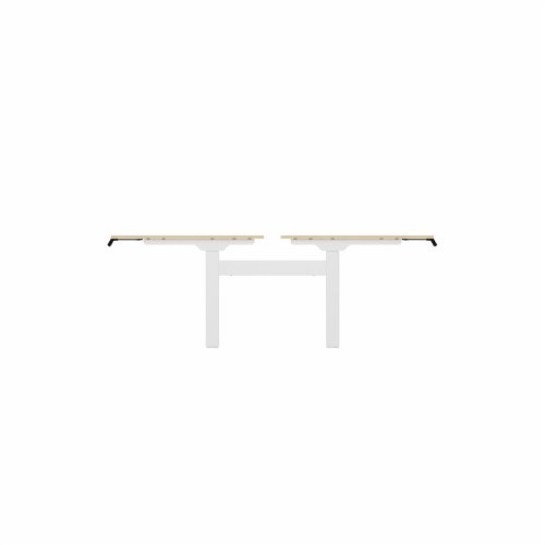 R802X Dual Sit Stand White Frame 1200x800mm Maple top