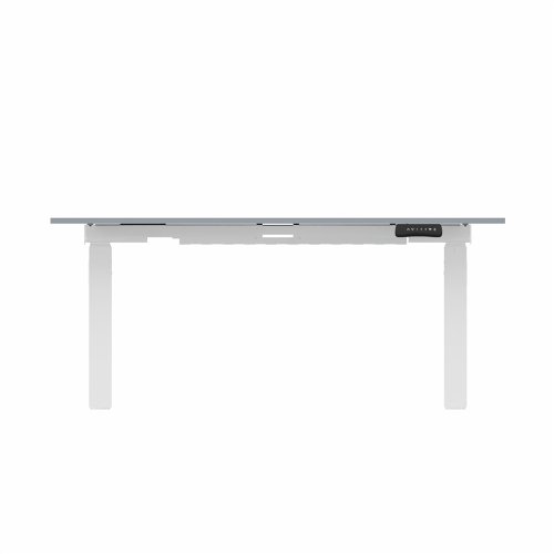R802X Dual Sit Stand White Frame 1400x800mm Grey top
