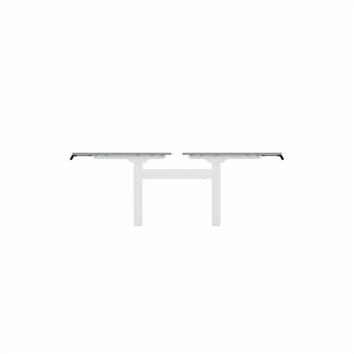R802X Dual Sit Stand White Frame 1400x800mm Grey top