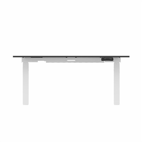 R802X Dual Sit Stand White Frame 1400x800mm Black top