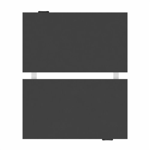 R802X Dual Sit Stand White Frame 1400x800mm Black top