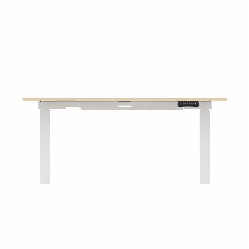 R802X Dual Sit Stand White Frame 1400x800mm Maple top
