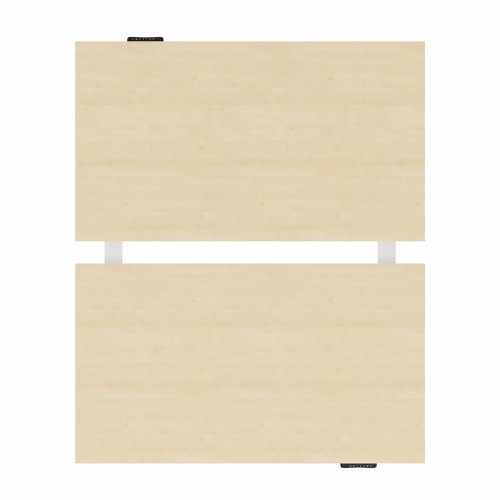 R802X Dual Sit Stand White Frame 1400x800mm Maple top
