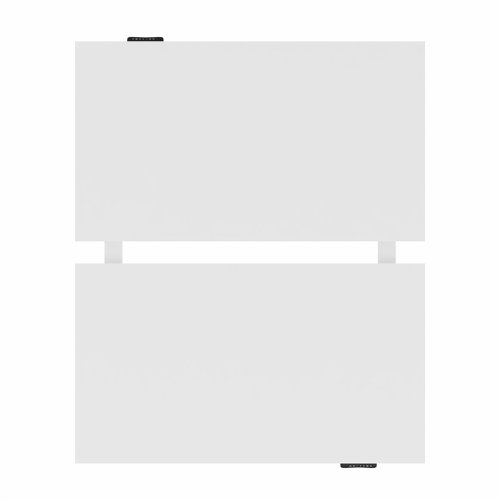 R802X Dual Sit Stand White Frame 1400x800mm White top
