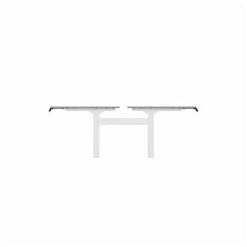 R802X Dual Sit Stand White Frame 1600x800mm Grey top