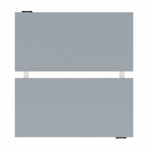 R802X Dual Sit Stand White Frame 1600x800mm Grey top
