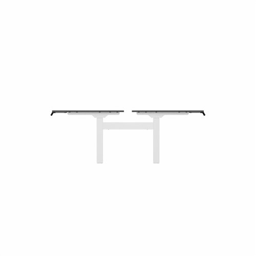 R802X Dual Sit Stand White Frame 1600x800mm Black top