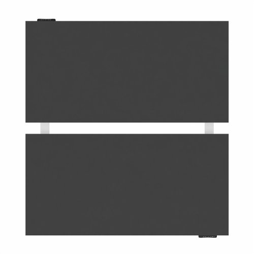 R802X Dual Sit Stand White Frame 1600x800mm Black top