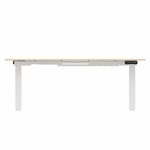 R802X Dual Sit Stand White Frame 1600x800mm Maple top